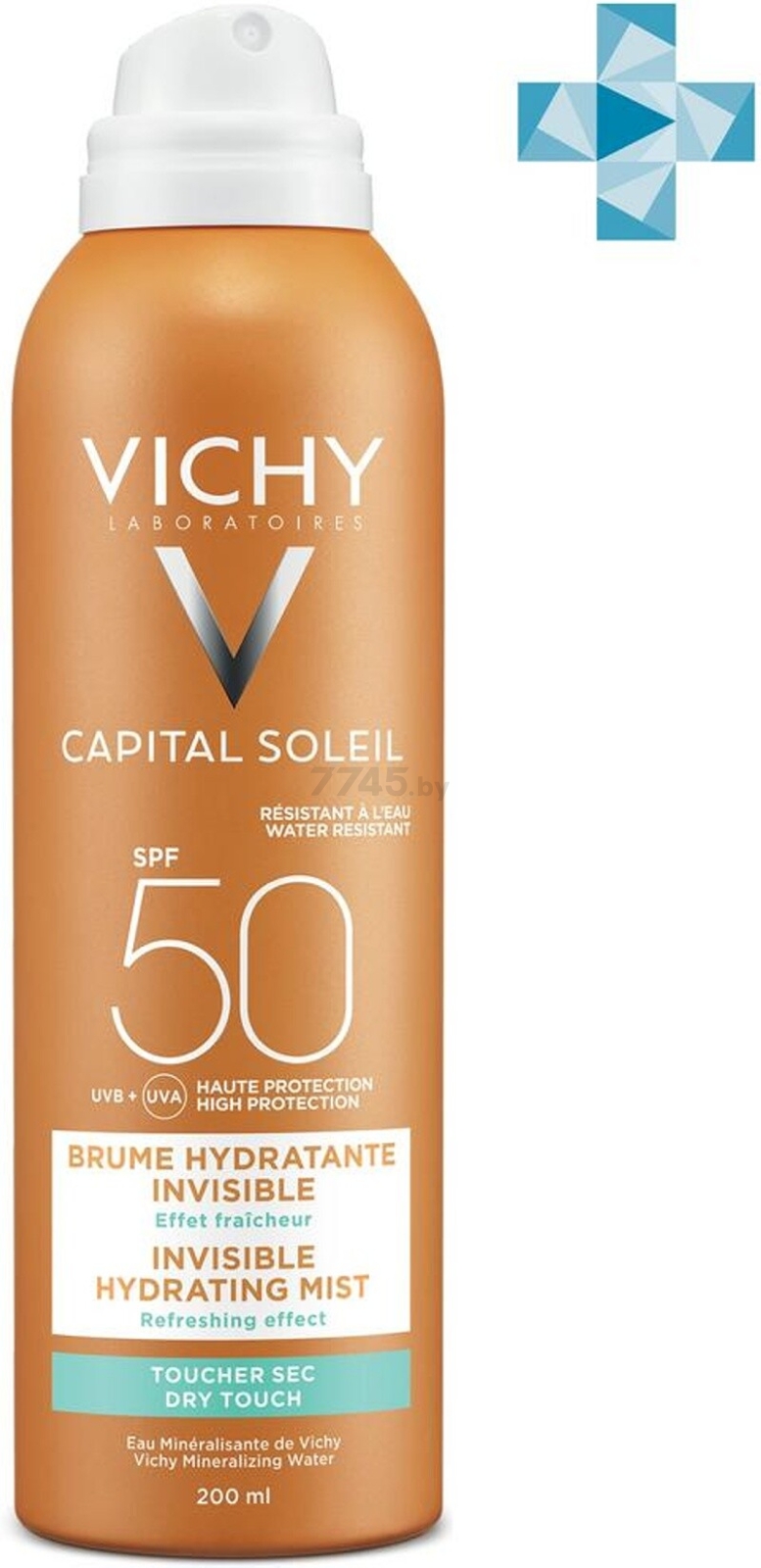 Спрей-вуаль солнцезащитный VICHY Сapital Ideal Soleil Увлажняющий SPF 50 серии 200 мл (0371045016)